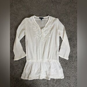 Vintage Women’s Ralph Lauren Boho White Blouse Size M
